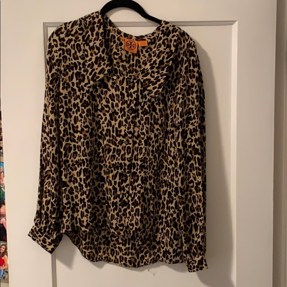 Tory Burch Leopard print silk blouse